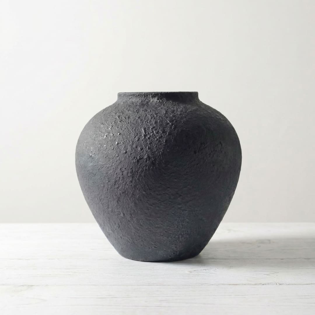 Laura - Svart Vas (27×29x14 cm)