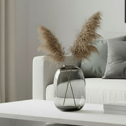 Elegant Glass Vase ~ (26×18×7 cm / 10×7×3 in)
